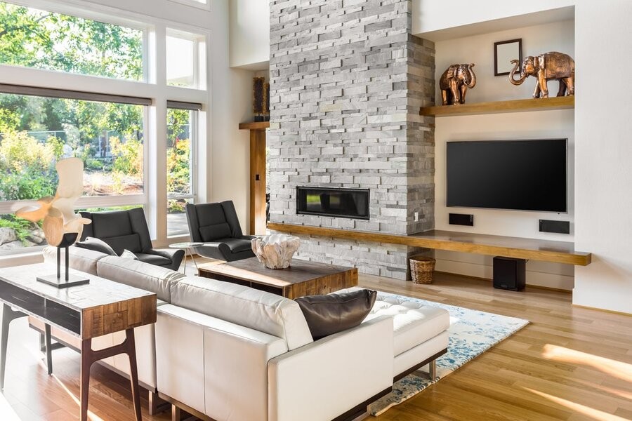 A living space featuring luxury home automation solutions.